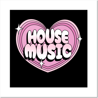 HOUSE MUSIC - Y2K Heart (pink) Posters and Art